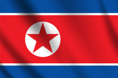 Bandera de Corea del Norte