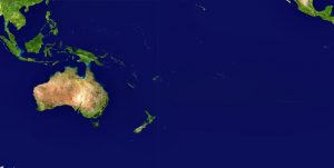 Vista de Oceania desde el espacio
