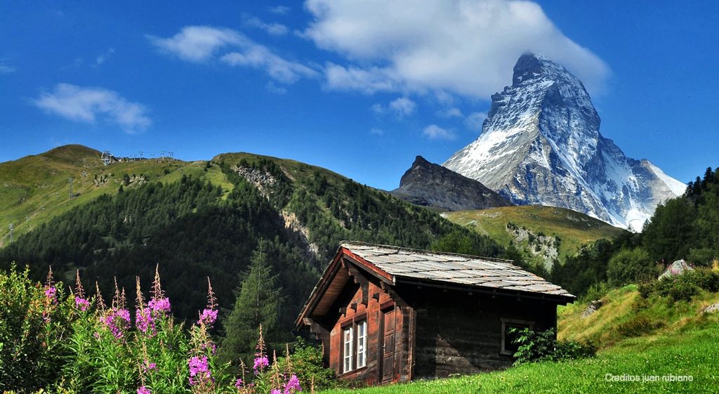 Vista de Matterhorn desde la cabaña