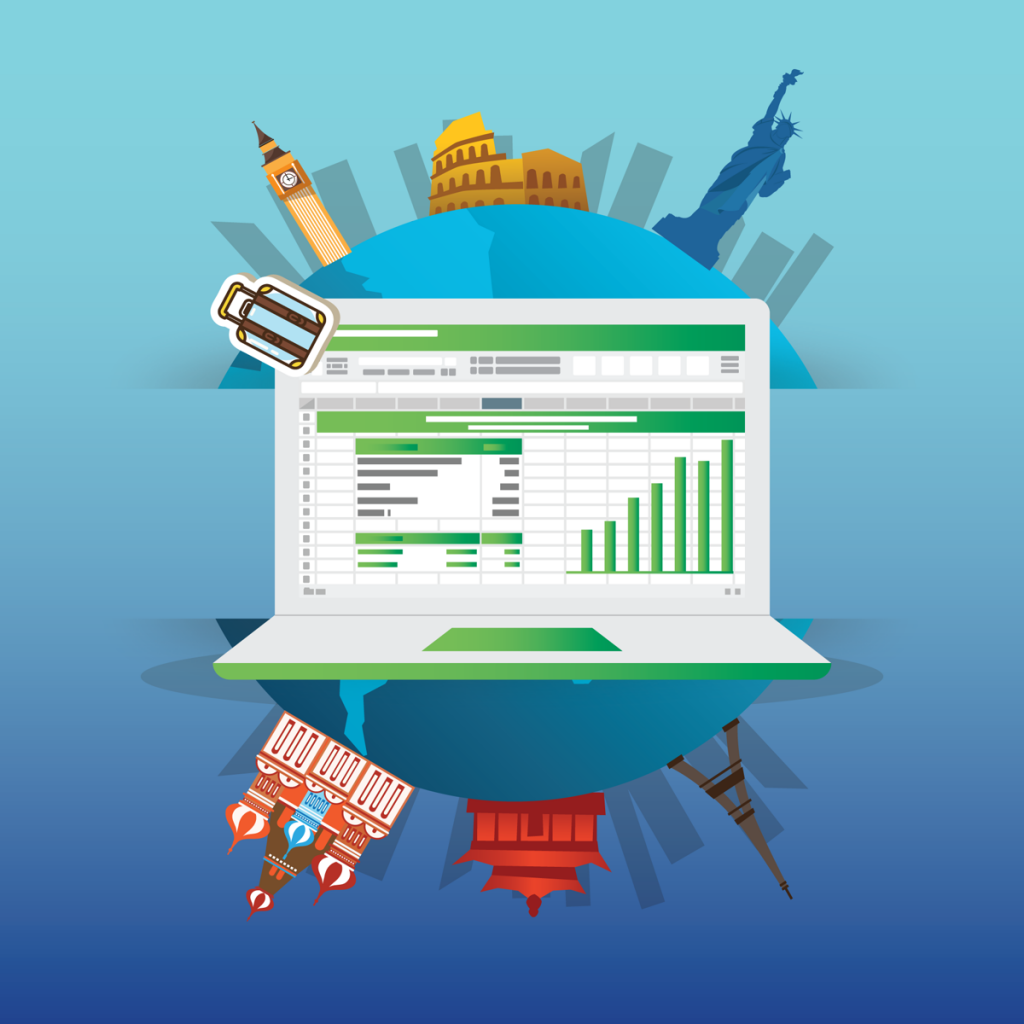 Utiliza una hoja de calculo para organizar tu información del viaje