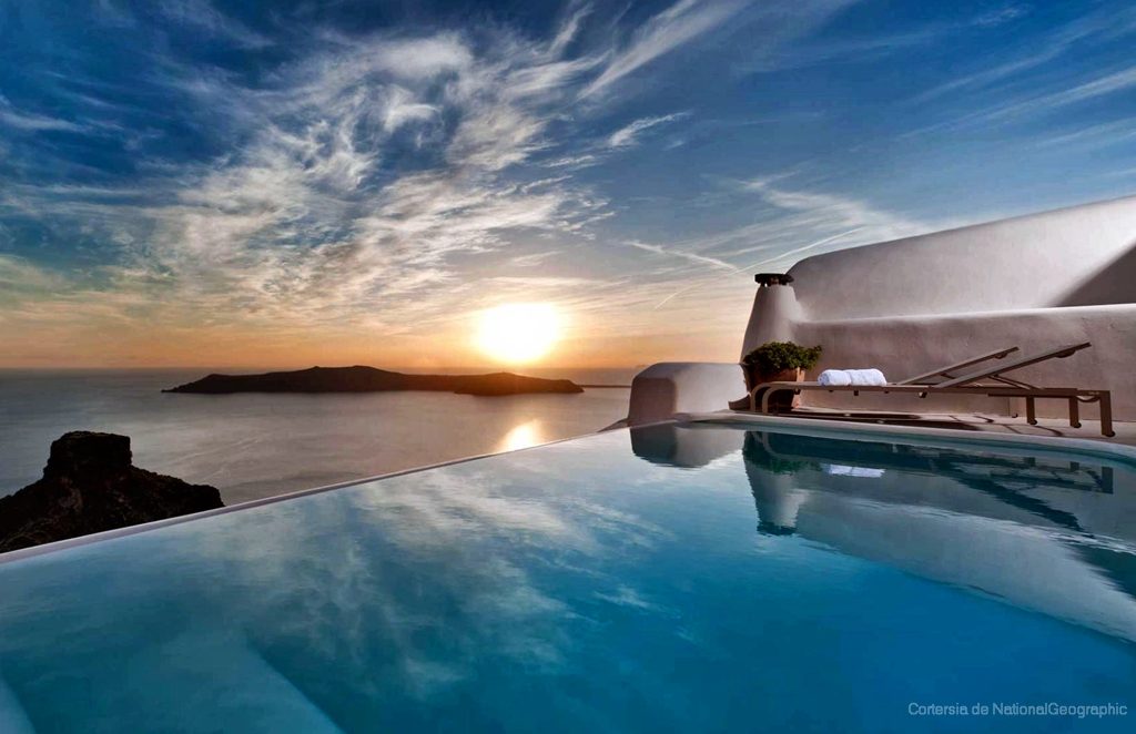 Vista del Mar Mediterraneo desde Grecia