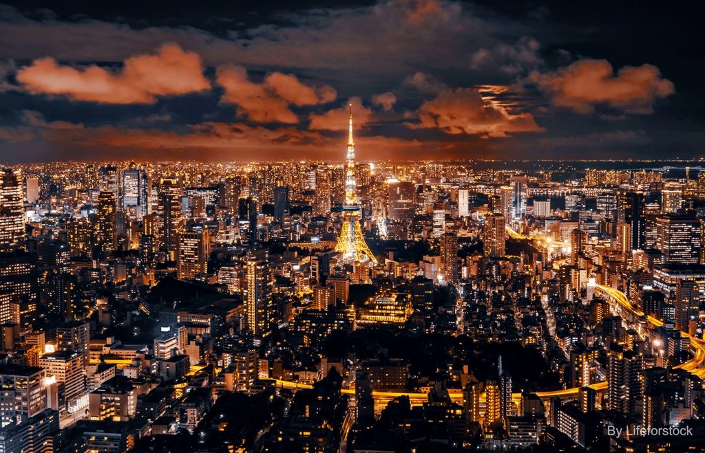 Vista nocturna de la Torre de Tokio - Freepik